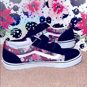 Van Velcro Floral Skate Shoes